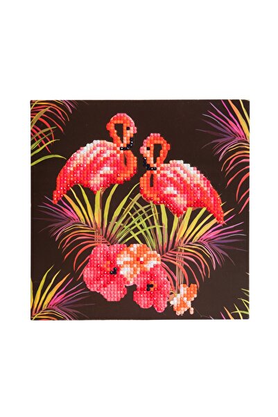 Craft Buddy Creative set of crystal paintings Pink Flamingoes 18x18cm,