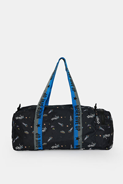 ICONE BAG Boy's Space Printed Sports Bag, Patterned Sports Bag, Children's Sports Bag with Zipper Detail