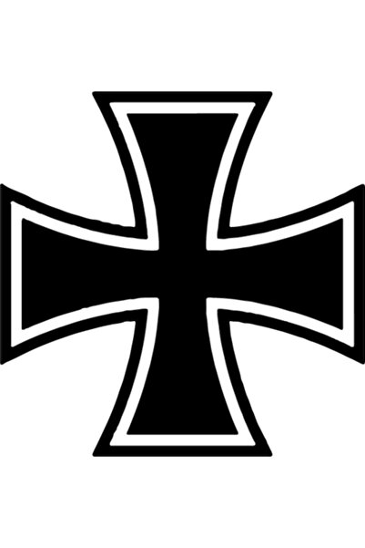 Oracal Car sticker 'Cross', 15x15 cm, Black