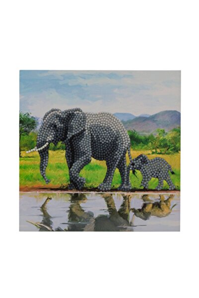 Craft Buddy Creative crystal painting set, Elephants, 18x18cm,