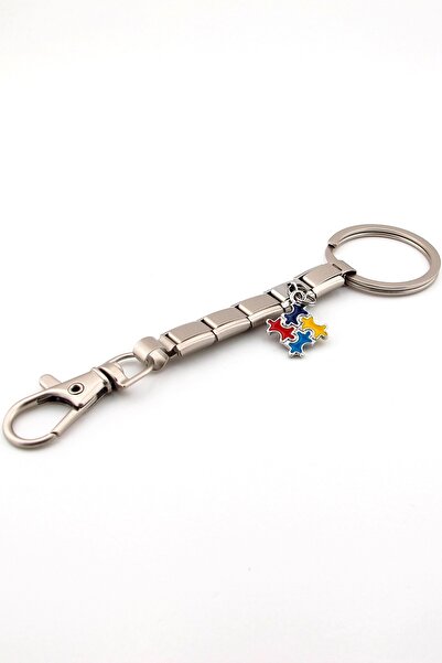 Solfera Puzzle Make Your Own Puzzle Piece Matte Steel Charm Bag Ornament Keychain Ky102