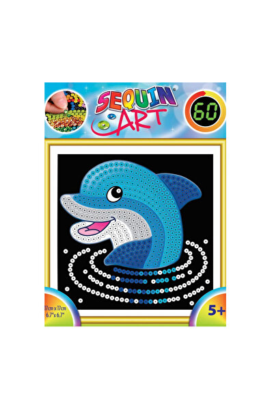 Sequin Art Creative Sequin Set 60 - Dolphin, 17x17cm,