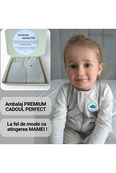 Miriboo Sleeping Bag for Babies and Children, 6-12 months, 1 TOG, PREMIUM Bamboo, Temperature Indicator