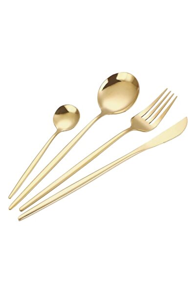 awwaline 24-piece Portuguese-style cutlery set, awwaline, gold stainless steel