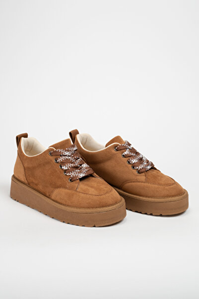 Munshoes Puffy Lace-Up Suede Women's Shoes