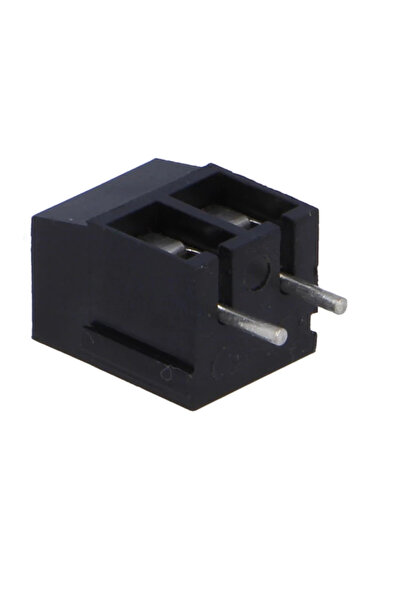 OEM 2-contact PCB connection strip at 90° angle 5mm 2 tracks max.2.5mm2 black DEGSON ELECTRONIC