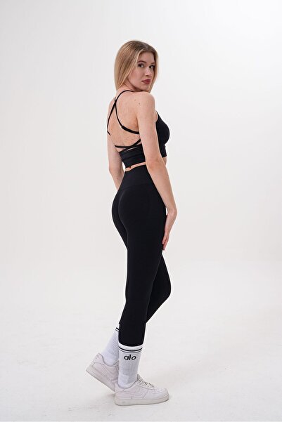 Morpho Seamless Set of 2 Drawstring Tights with Adjustable Straps