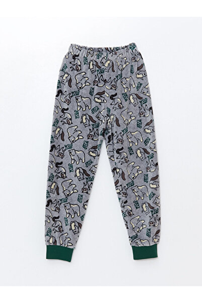 LC Waikiki Lcwk Bisiklet Yaka Kadife Erkek Çocuk Pijama Takımı