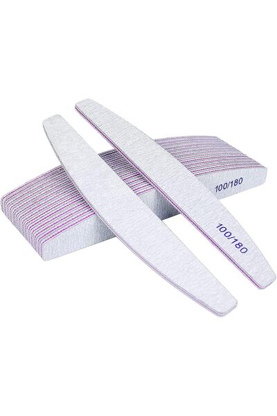 URAQT مبرد أظافر احترافي، عبوة من 16 قطعة، مزدوج الجوانب، حبيبات 100/180، قابل للغسل (أبيض)