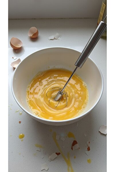 GLOW LUXE Practical Hand Mixer with Push-Pull Mechanism Steel