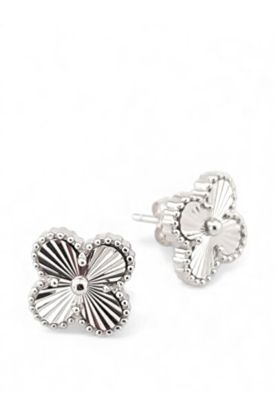 Finery by Nerrs Lazer Kesim Yonca Küpe Silver