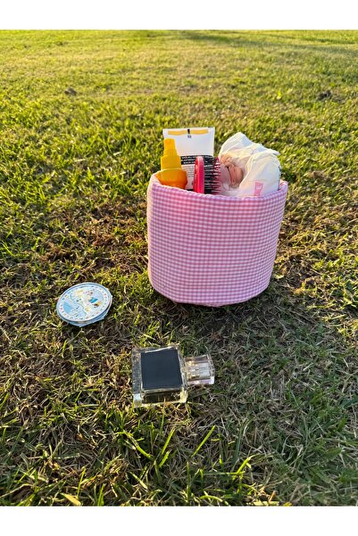 AXUM منظم متعدد الأغراض عملي منقوش باللون الوردي لتنظيم أدوات المكياج على سطح...