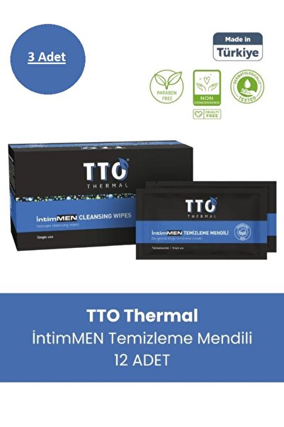 TTO THERMAL İntiMEN TEMİZLEME MENDİLİ 12 ADET x 3 Adet