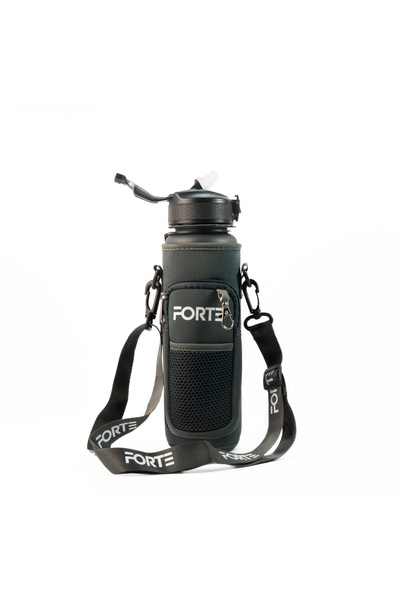 FORTE 1 L (34 oz) BPA-Free Plastic Water Bottle with Sleeve