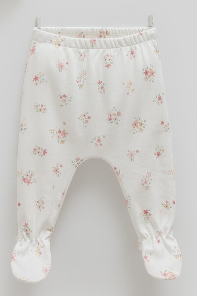 Caramell 100% Cotton 0-3 Months Baby Girl 5-Piece Hospital Discharge Set - Mushroom and Flower Patterned