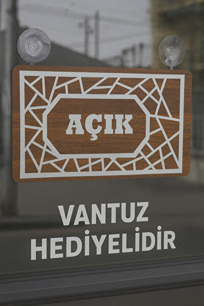 mdf ahşap Açık – Kapalı Dükkan Yazısı