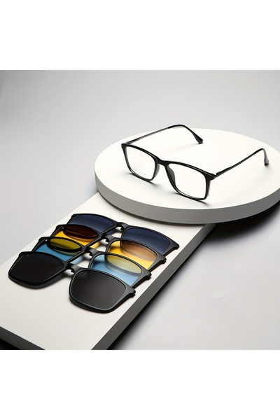 Game 5-Piece Clip-On Glasses Set for Women and Men