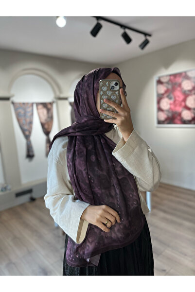 Merwiss Pastel Nature Soft Şal - Mürdüm