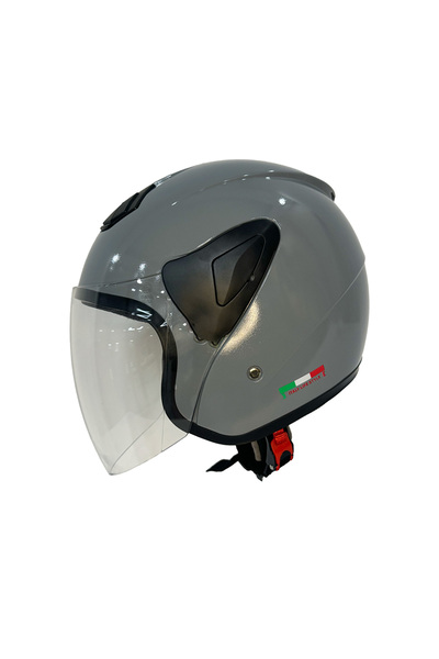 Sway SW 733 Gri Yarım Kask Ayna Vizörlü