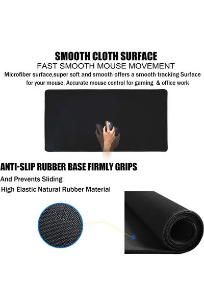 genernic XXL Waterproof Large Gaming Mouse Pad - Black