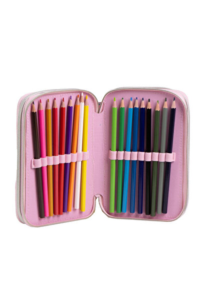 Minnie Mouse Giotto 43-piece equipped pencil case, 3 compartments - Music Disney