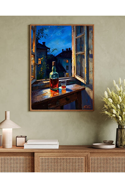 woodhomeworks Tek Parça Salon Ofis Dekor Tablo Vrynt