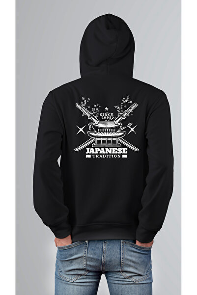 Gadali Hanorac unisex alb cu glugă, imprimat, cu buzunar cangur, croială leje...