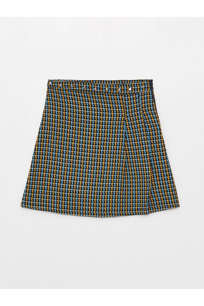 LC Waikiki Houndstooth Patterned Girl's Skirt