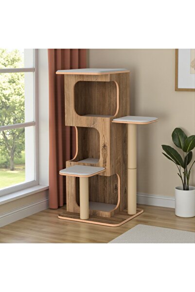 Patihomes Pro Layered Cat Scratching Play House - 3 Slots - 18mm Mdf - with Cushion