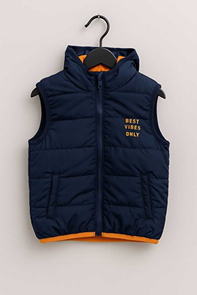 neocotton Baby Kids Hooded Printed Cotton Lined Inflatable Vest