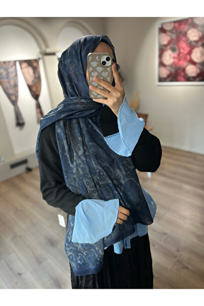 Merwiss شال ناعم من باستيل نيتشر - أزرق داكن