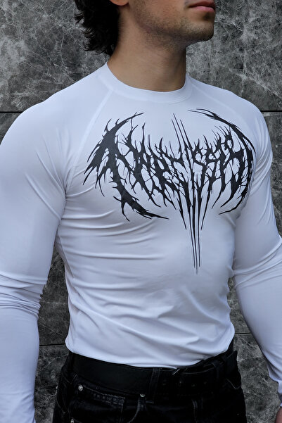 Liber Ezekiel - Long Sleeve Compression T-Shirt (White)