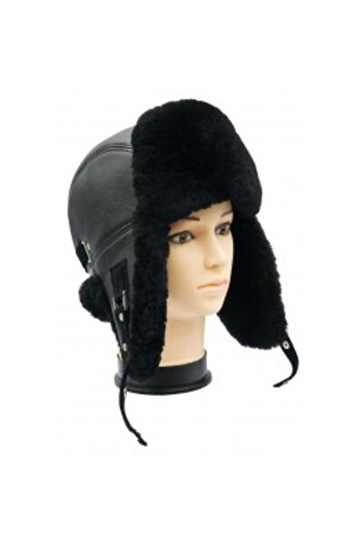 PFA CIOCARLAN ELENA CBU004 - pălărie din piele de oaie cu urechi pentru bărba...