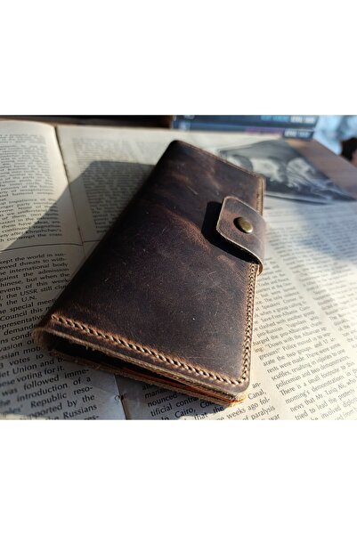 Mahfuz Cutting to Stitching Fully Handcrafted Real Leather Wallet 12 Cards 2 Compartments Space (19.4Cm*8.5Cm) Nul3