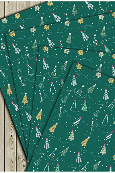 Mia Pera 50X70 cm New Year Gift Packaging Wrapping Paper (Pack of 4)