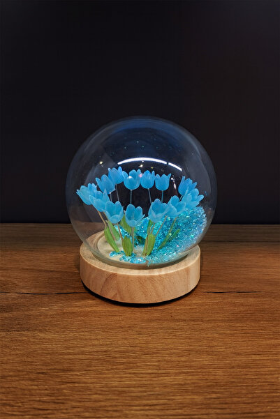 ÜçKol Ticaret Led Işıklı Lale Cam Fanus