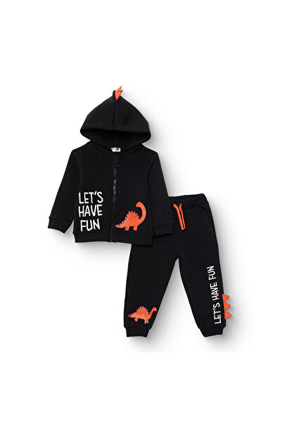 ebebek Hello Baby HelloBaby Erkek Bebek Cool Dino Eşofman Takımı Üç İplik Kap...