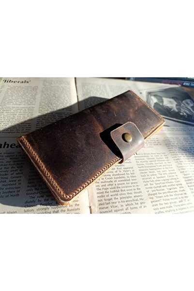 Mahfuz Cutting to Stitching Fully Handcrafted Real Leather Wallet 12 Cards 2 Compartments Space (19.4Cm*8.5Cm) Nul3