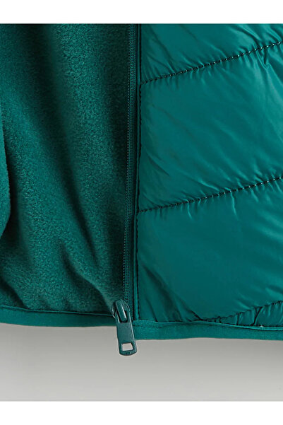 LC Waikiki Lcw Kids Green Hooded Boy Inflatable Coat