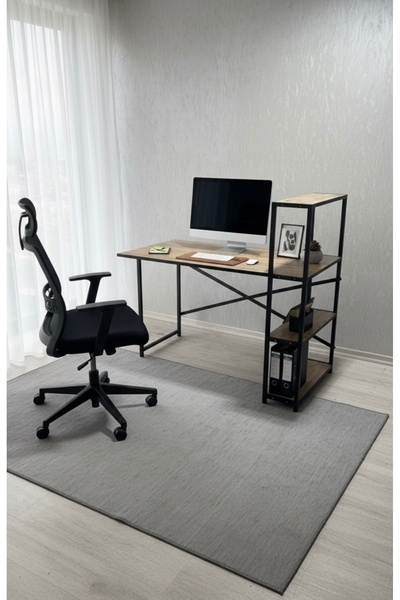 Modern Style Home Modern 3 Raflı Çalışma Masası 60x120 - Bilgisayar Ofis Ders Masası Oyuncu Masası