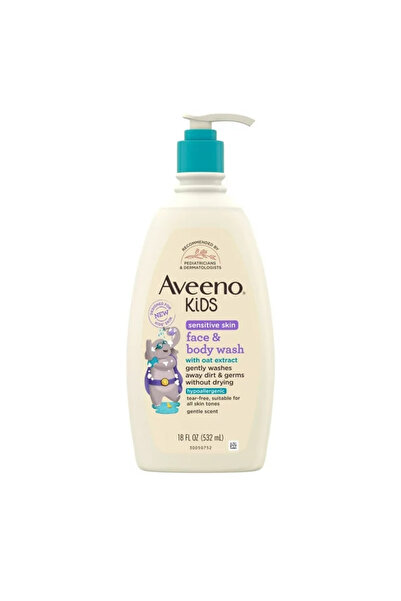 AVEENO Kids Face & Body Wash with Oat Extract for Sensitive Skin - 532 ml
