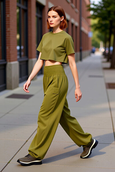 PayBuy Women's Ethnic Patterned High Waist Elastic Leg Pants Functional Durable Quality Comfortable