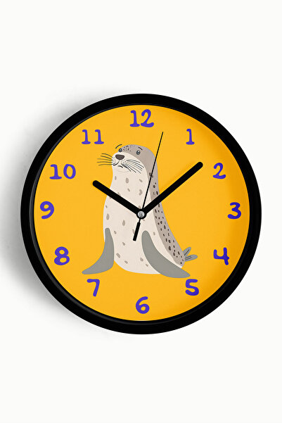 JHAAR Ceas de perete drăguț pentru camera copiilor în formă de focă - 42cm - ...