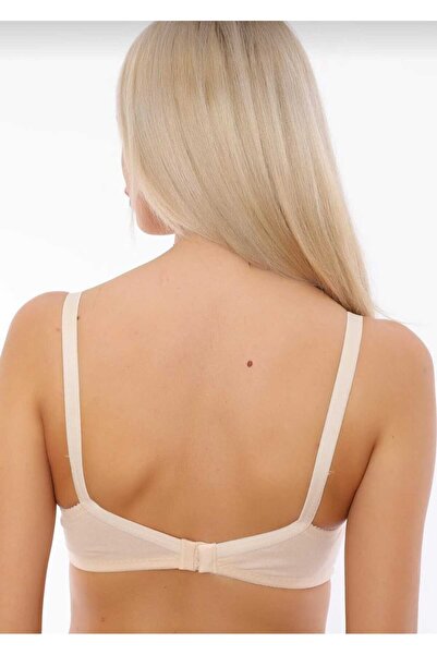 ESİLORA Women's Large Size Cotton D Cup Combed Combed Cotton Bra Daily Comfortable Underwear