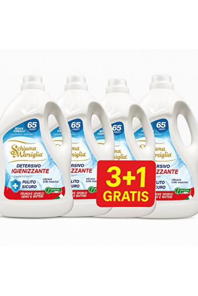 Schiuma di Marsiglia Promo Package 3+1 Free – Schiuma di Marsiglia Sanitizing Detergent, 4 x 65 Washes, 5L