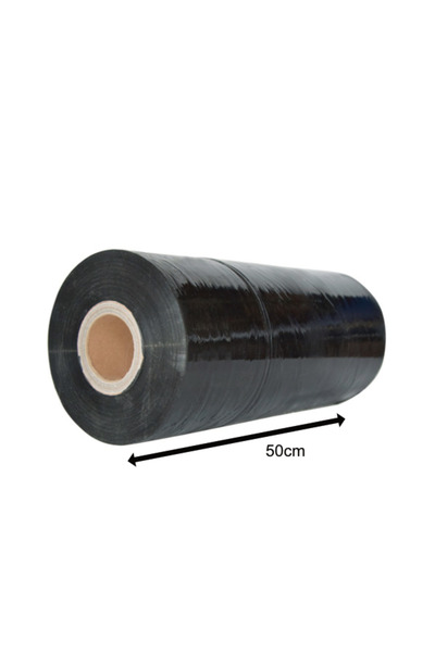 OEM Black Stretch Film, 50 cm, 16 kg, 1340 ml/roll, Automatic Use