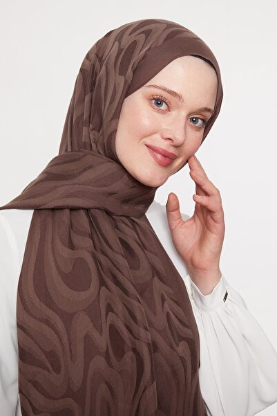 Levidor Coffee Abstract Pattern Grazia Shawl