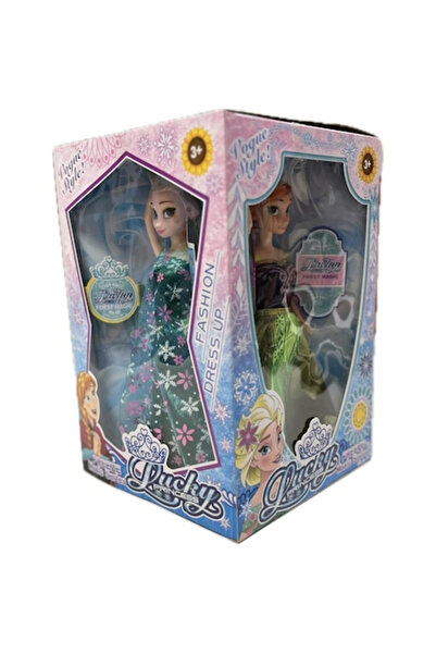 Frozen Magic Cube Set 4 Frozen Dolls, 2 Anna+ 2 Elsa, 4 Different Dresses, Freeze Princess Vogue Style