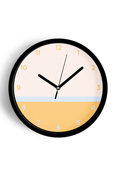 JHAAR Ceas de perete Sade Soft Colours cu design modern - 42cm - Carcasă neag...