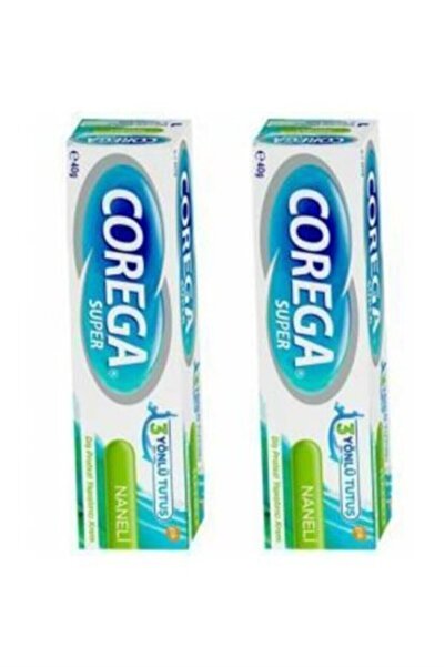 Corega Süper Protez Yapıştırıcı Naneli Krem 40 gr 2 Adet